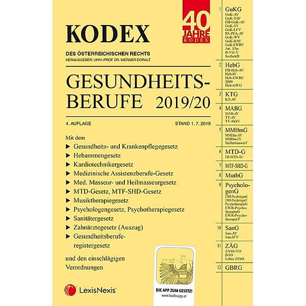 Kodex des Österreichischen Rechts / KODEX Gesundheitsberufe 2019/2020 (f. Österreich)