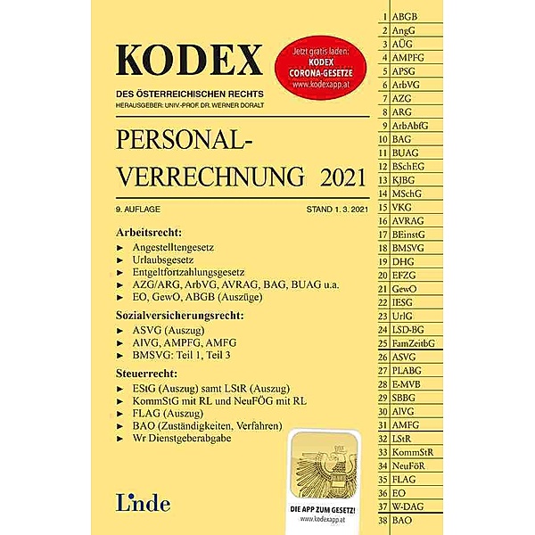 Kodex des Österreichischen Rechts / KODEX Personalverrechnung 2021, Josef Hofbauer