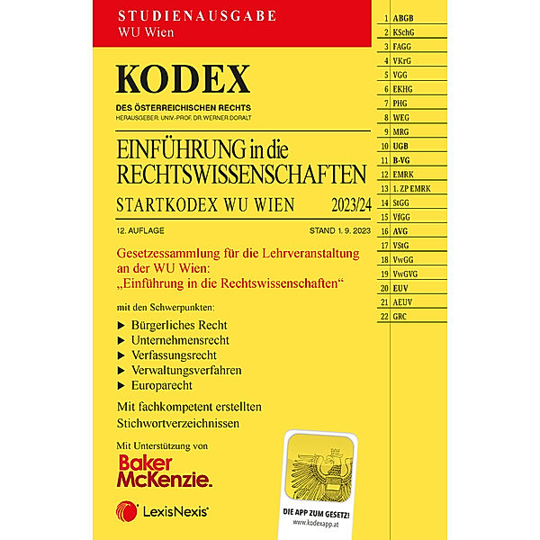 KODEX Einführung in die Rechtswissenschaften 2023/24 - inkl. App