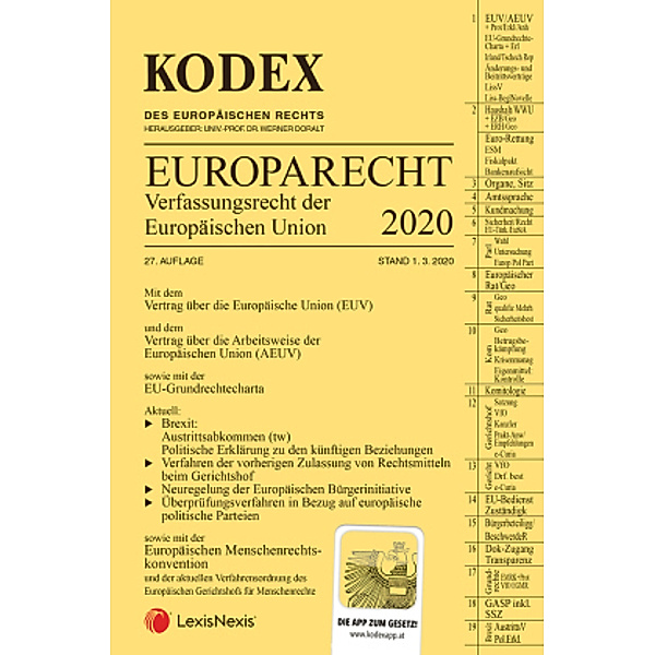 KODEX EU-Verfassungsrecht (Europarecht) 2020