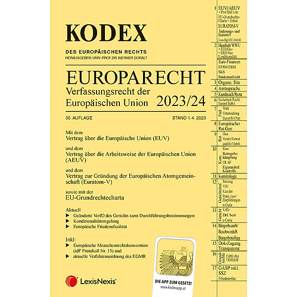 KODEX EU-Verfassungsrecht (Europarecht) 2023/24 - inkl. App