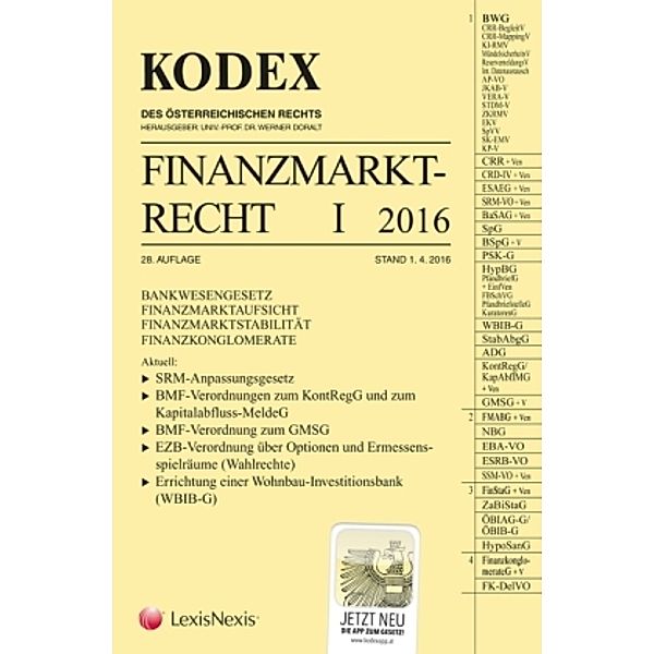 KODEX Finanzmarktrecht 2016 (f. Österreich)