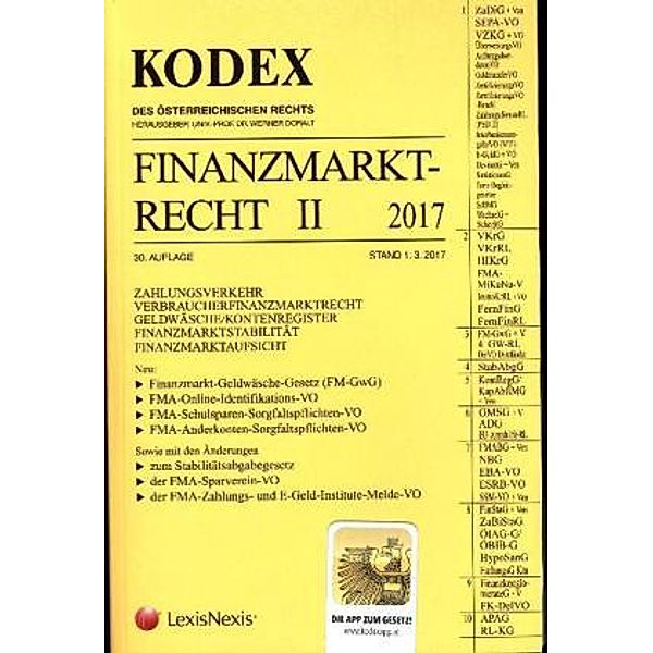 KODEX Finanzmarktrecht Band II 2017 (f. Österreich)