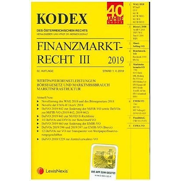 Kodex Finanzmarktrecht Band III 2019
