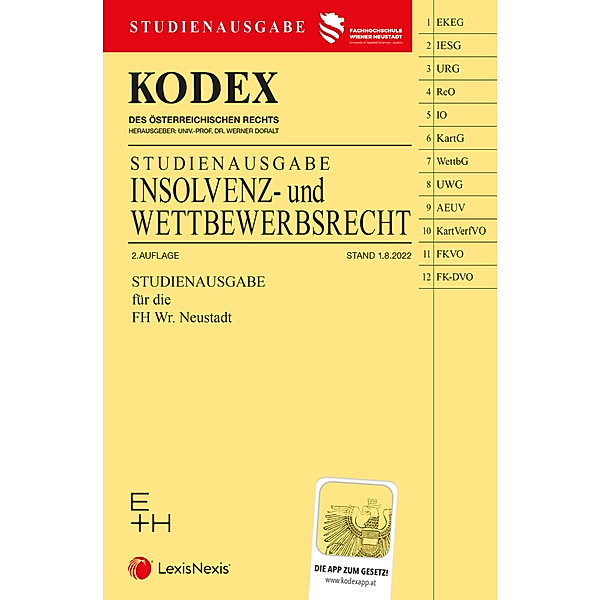 KODEX Insolvenz- und Wettbewerbsrecht 2022 - inkl. App