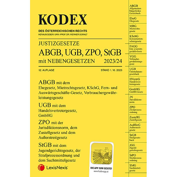 KODEX Justizgesetze 2023/24 - inkl. App