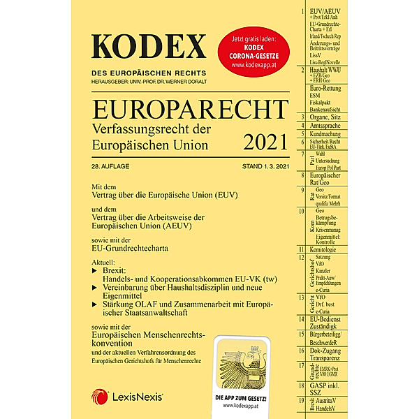 Kodex / KODEX EU-Verfassungsrecht (Europarecht) 2021