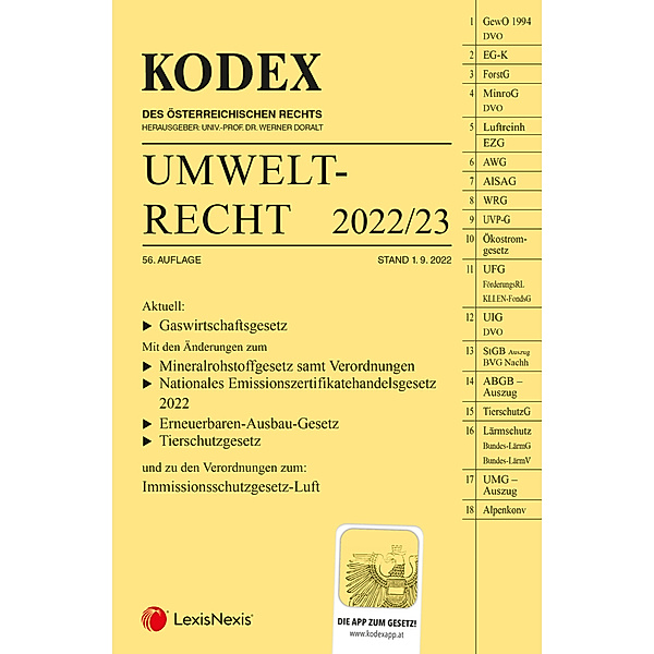 Kodex / KODEX Umweltrecht 2022/23 - inkl. App