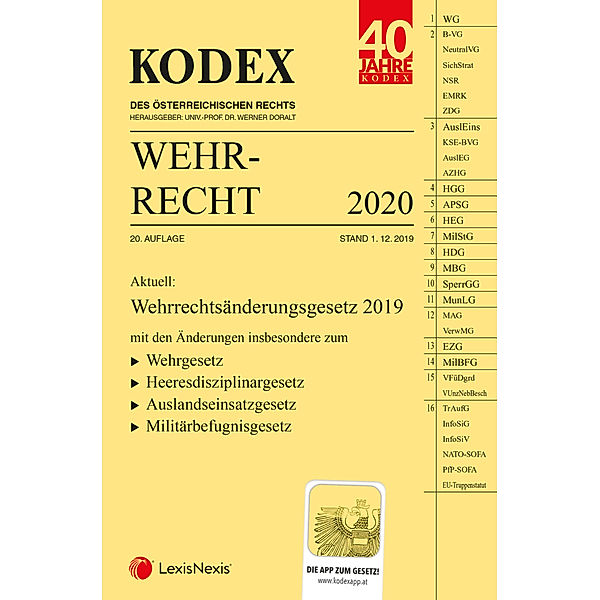 Kodex / KODEX Wehrrecht 2020