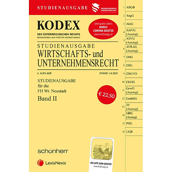 Kodex / KODEX Wirtschafts- und Unternehmensrecht 2021 Band II - inkl. App