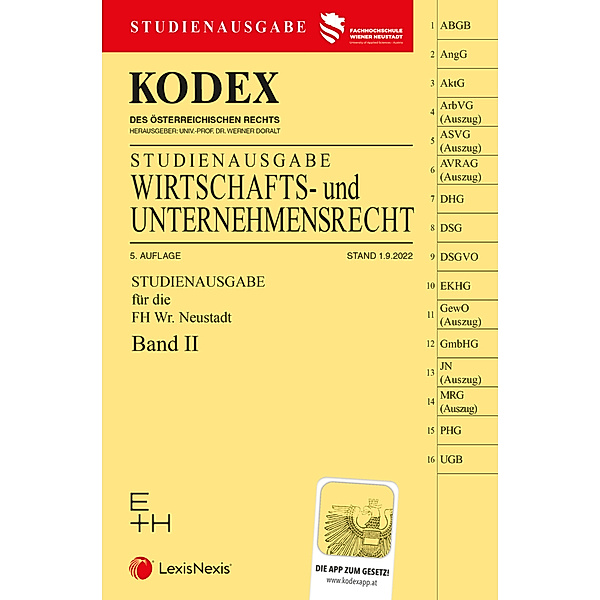 Kodex / KODEX Wirtschafts- und Unternehmensrecht 2022 Band II - inkl. App