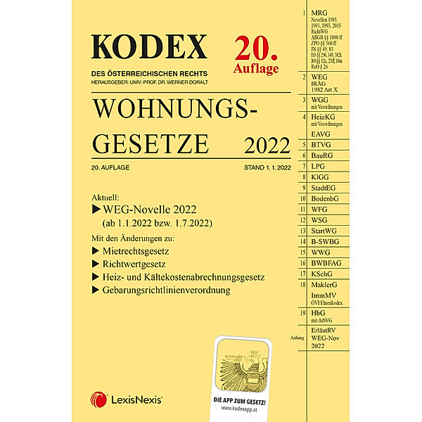 Kodex / KODEX Wohnungsgesetze 2022 - inkl. App