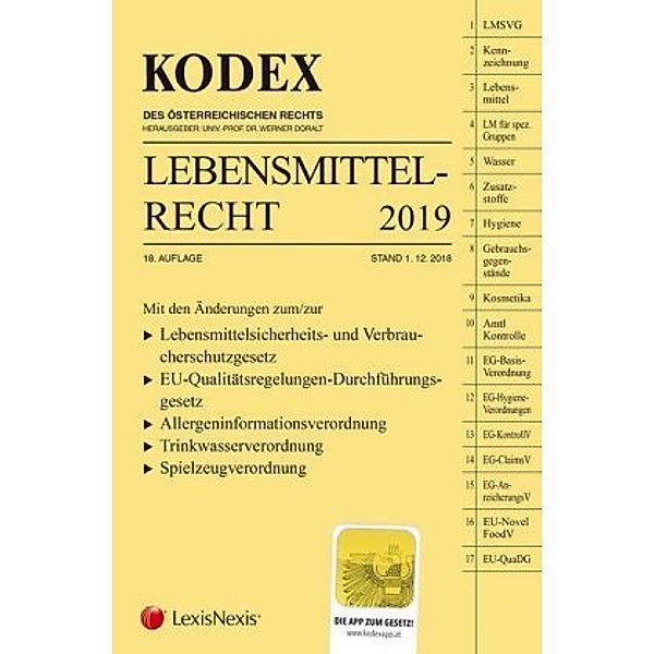 KODEX Lebensmittelrecht 2018/19