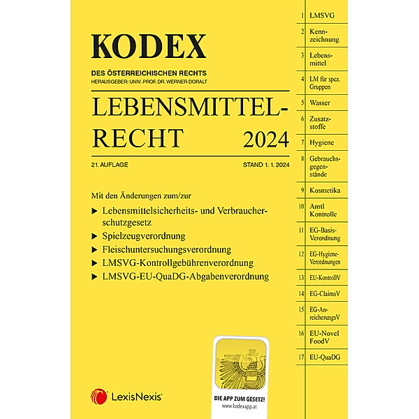 KODEX Lebensmittelrecht 2024 - inkl. App