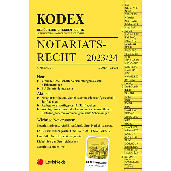 KODEX Notariatsrecht 2023/24 - inkl. App
