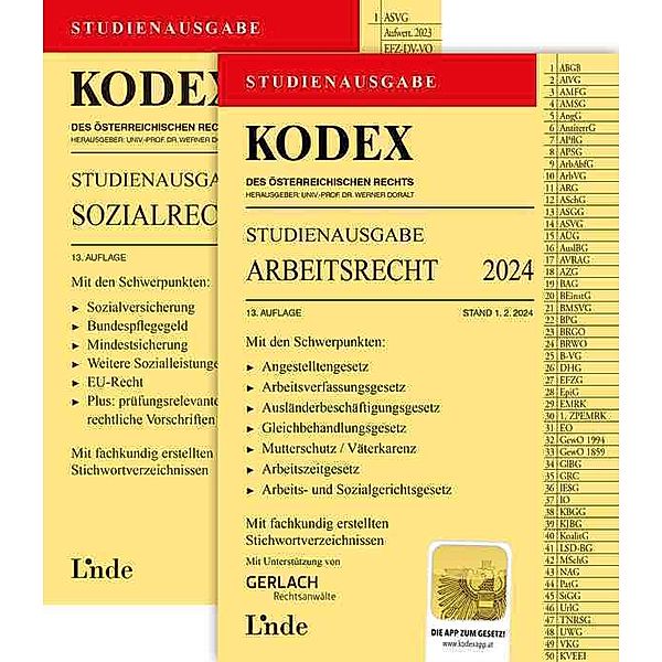 KODEX-Paket Studienausgabe Arbeits- und Sozialrecht 2024