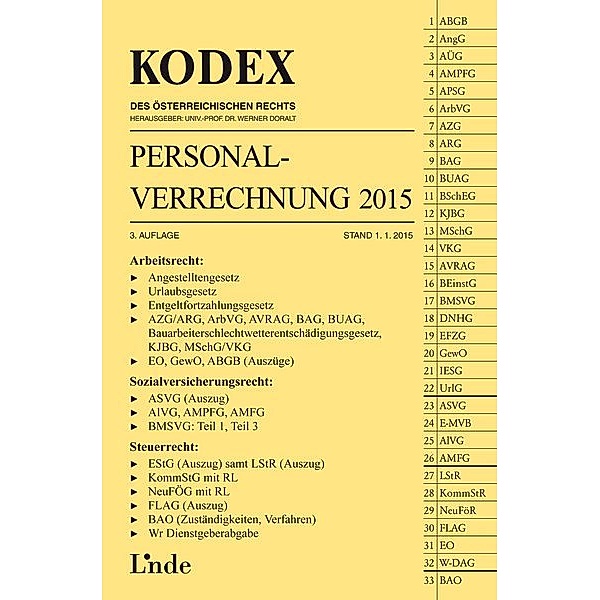 KODEX Personalverrechnung 2015 (f. Österreich), Josef Hofbauer