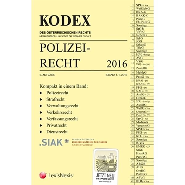 KODEX Polizeirecht 2016  (f. Österreich)