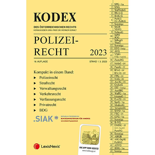 KODEX Polizeirecht 2023 - inkl. App