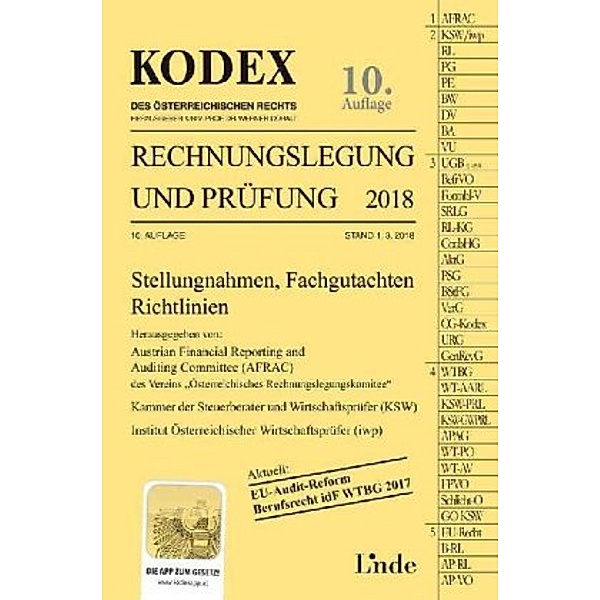 KODEX Rechnungslegung und Prüfung 2018 (f. Österreich), Werner Gedlicka, Markus Knotek, Katharina Bakel-Auer
