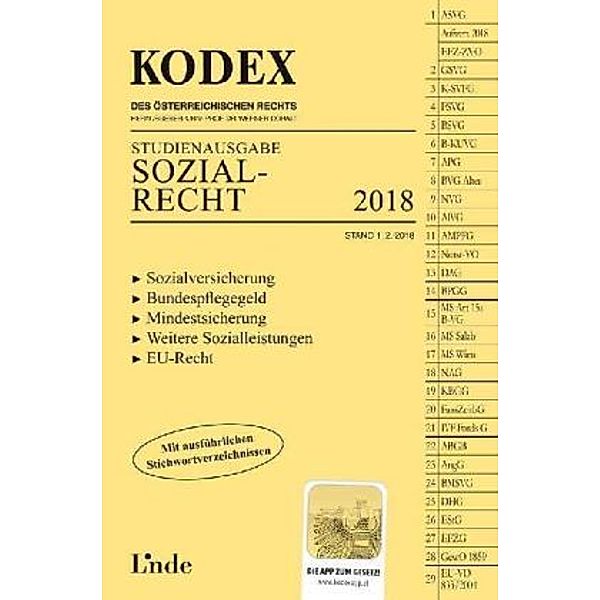 KODEX Sozialrecht 2018, Studienausgabe (f. Österreich), Elisabeth Brameshuber