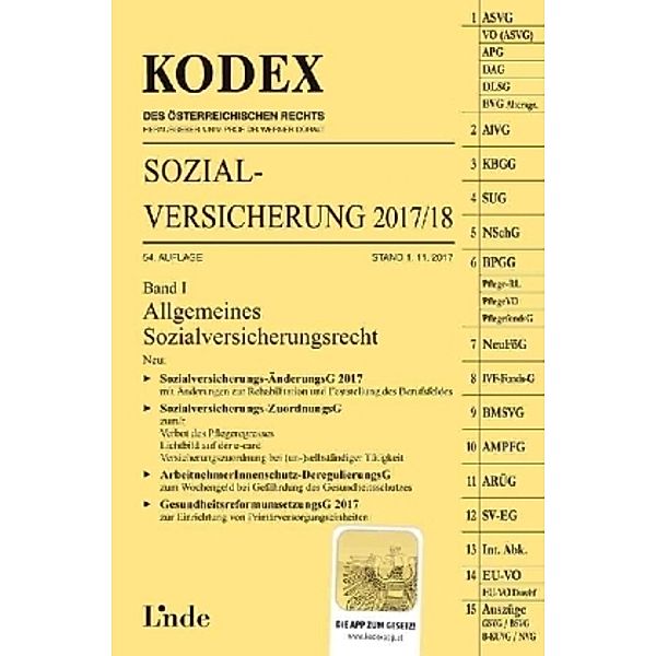 KODEX Sozialversicherung 2017/18, Nora Melzer-Azodanloo