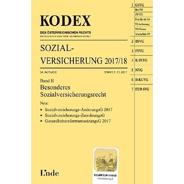 KODEX Sozialversicherung 2017/18, Nora Melzer-Azodanloo