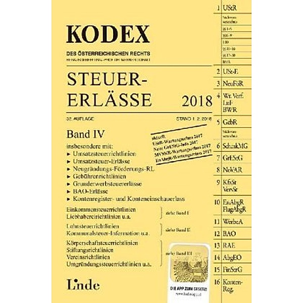 KODEX Steuer-Erlässe 2018 (f. Österreich), Andrei Bodis