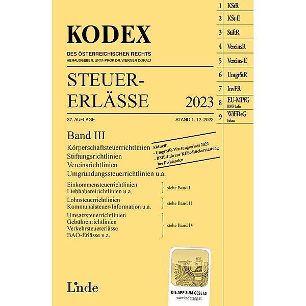 KODEX Steuer-Erlässe 2023, Band III, Elisabeth Titz-Frühmann