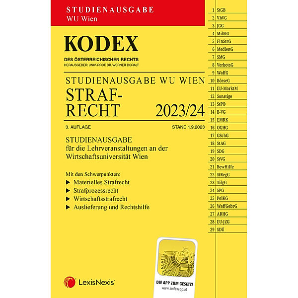 KODEX Strafrecht für die WU 2023/24 - inkl. App