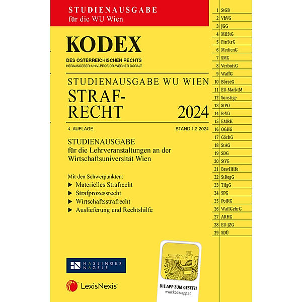 KODEX Strafrecht für die WU 2024 - inkl. App