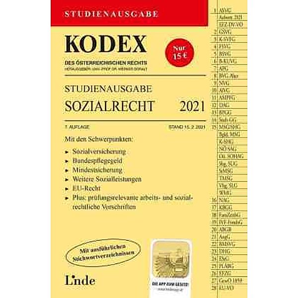 KODEX Studienausgabe Sozialrecht 2021, Elisabeth Brameshuber