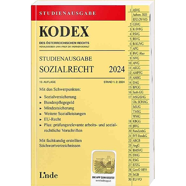 KODEX Studienausgabe Sozialrecht 2024, Elisabeth Brameshuber