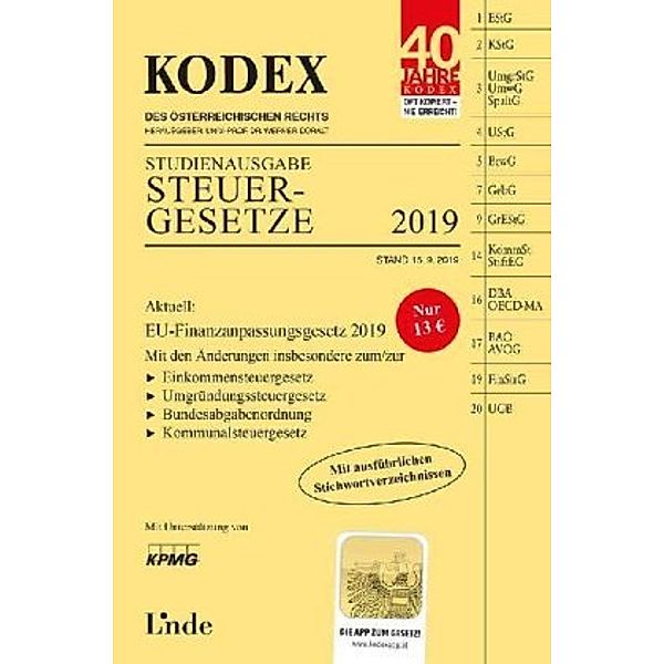 KODEX Studienausgabe Steuergesetze 2019, Andrei Bodis