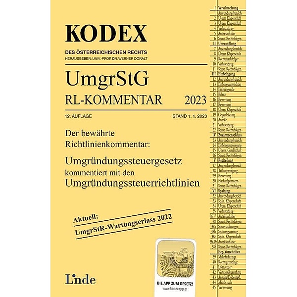 KODEX Umgründungssteuergesetz-Richtlinienkommentar 2023, Günter Wellinger