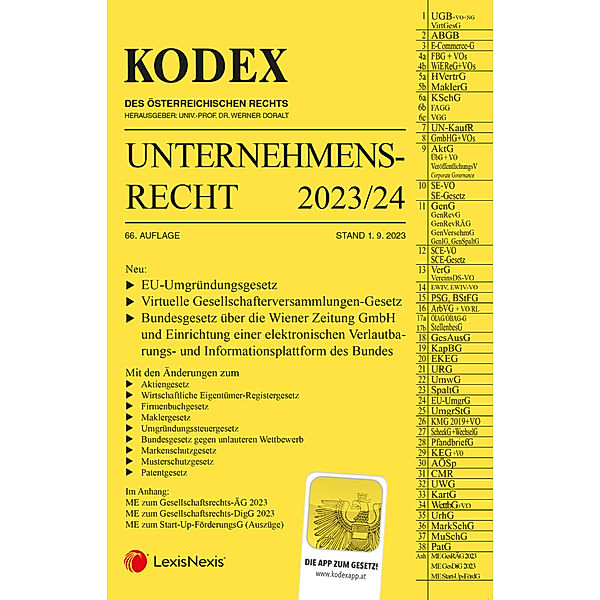 KODEX Unternehmensrecht 2023/24 - inkl. App