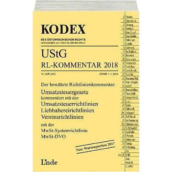 KODEX UStG-Richtlinien-Kommentar 2018, Robert Pernegger