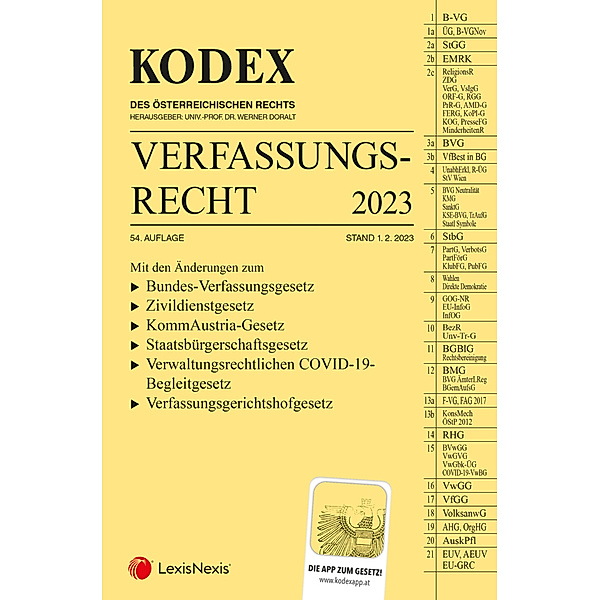 KODEX Verfassungsrecht 2023 - inkl. App