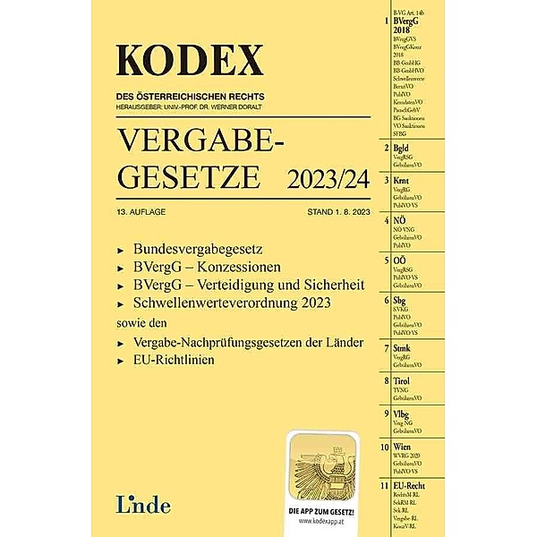 KODEX Vergabegesetze 2023/24, Georg Konetzky