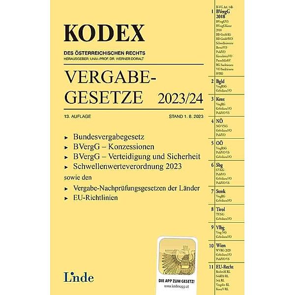 KODEX Vergabegesetze 2023/24, Georg Konetzky