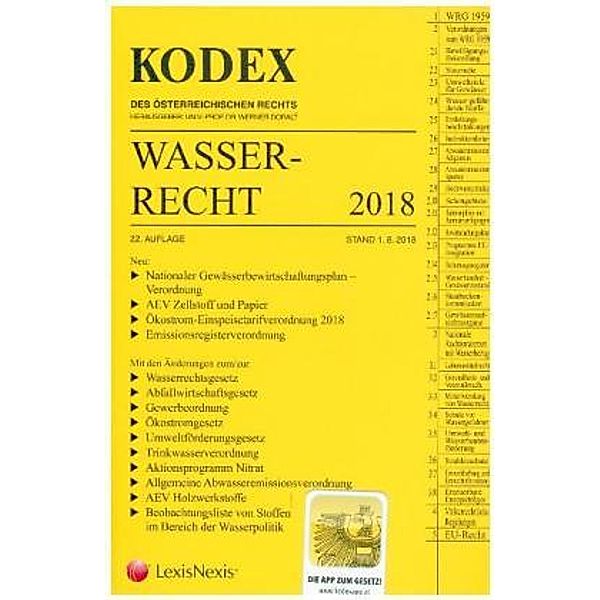 KODEX Wasserrecht 2018 (f. Österreich)