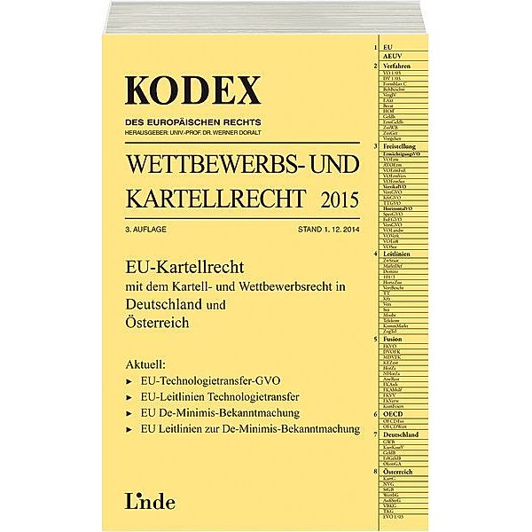 KODEX Wettbewerbs- und Kartellrecht 2015, Norbert Gugerbauer