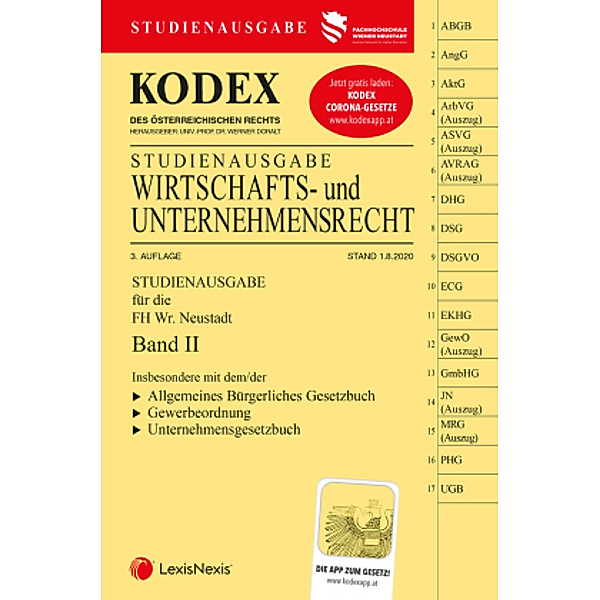 KODEX Wirtschafts- und Unternehmensrecht 2020 Band II