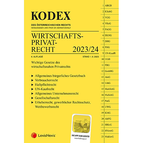 KODEX Wirtschaftsprivatrecht 2023/24 - inkl. App