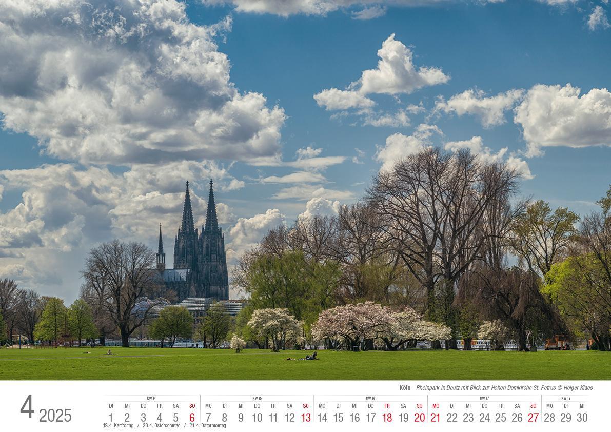 Köln 2025 Bildkalender A3 quer, spiralgebunden - Kalender bestellen