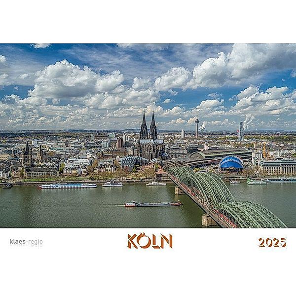Köln 2025 Bildkalender A4 quer, spiralgebunden