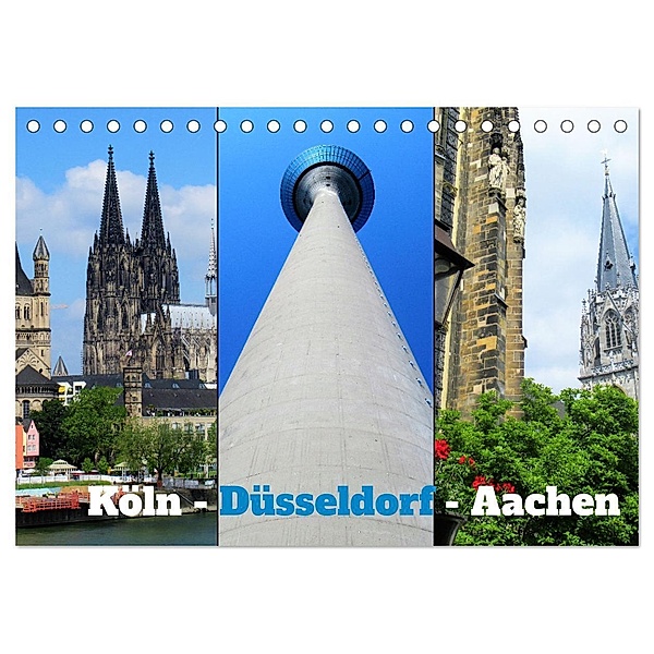 Köln, Düsseldorf, Aachen (Tischkalender 2024 DIN A5 quer), CALVENDO Monatskalender, Martin Gillner