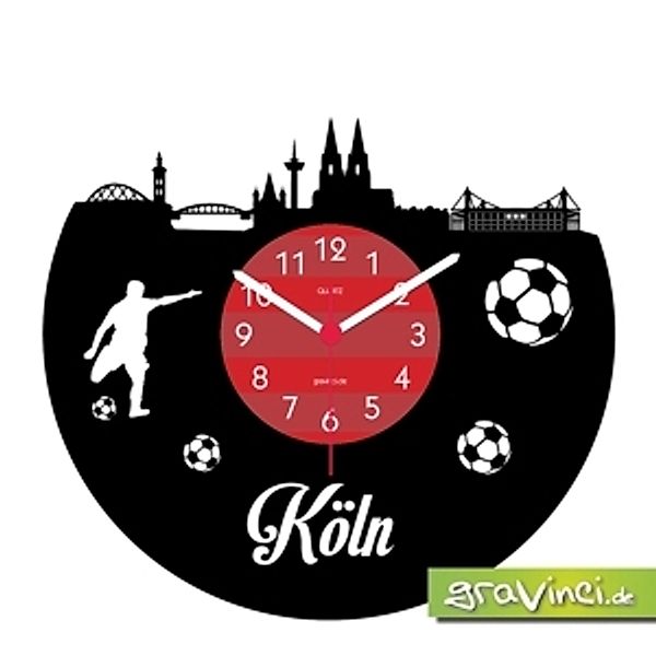 Köln Fan-Sport Fußball Deutschland, Vinyl Schallplattenuhr