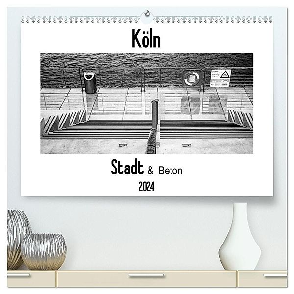 Köln - Stadt & Beton (hochwertiger Premium Wandkalender 2024 DIN A2 quer), Kunstdruck in Hochglanz, Patricia Ahrens