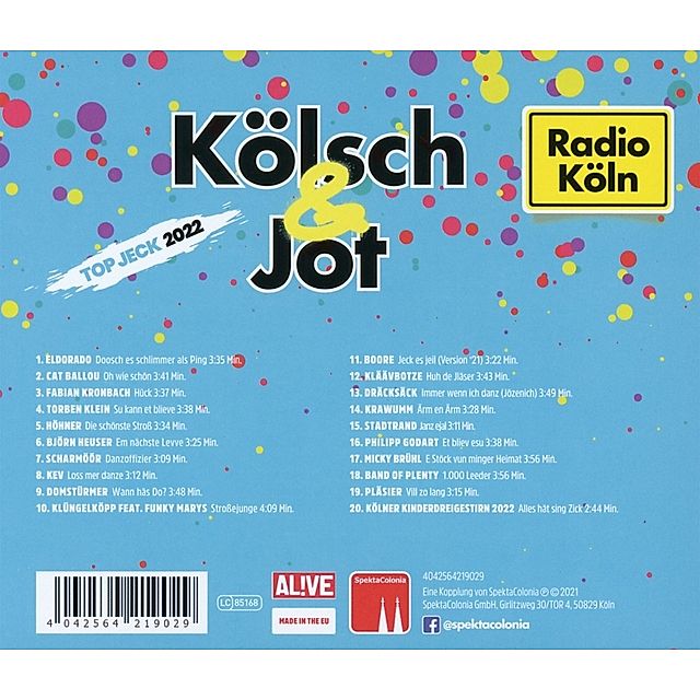 Koelsch & Jot-Top Jeck 2022 von Diverse Interpreten | Weltbild.de